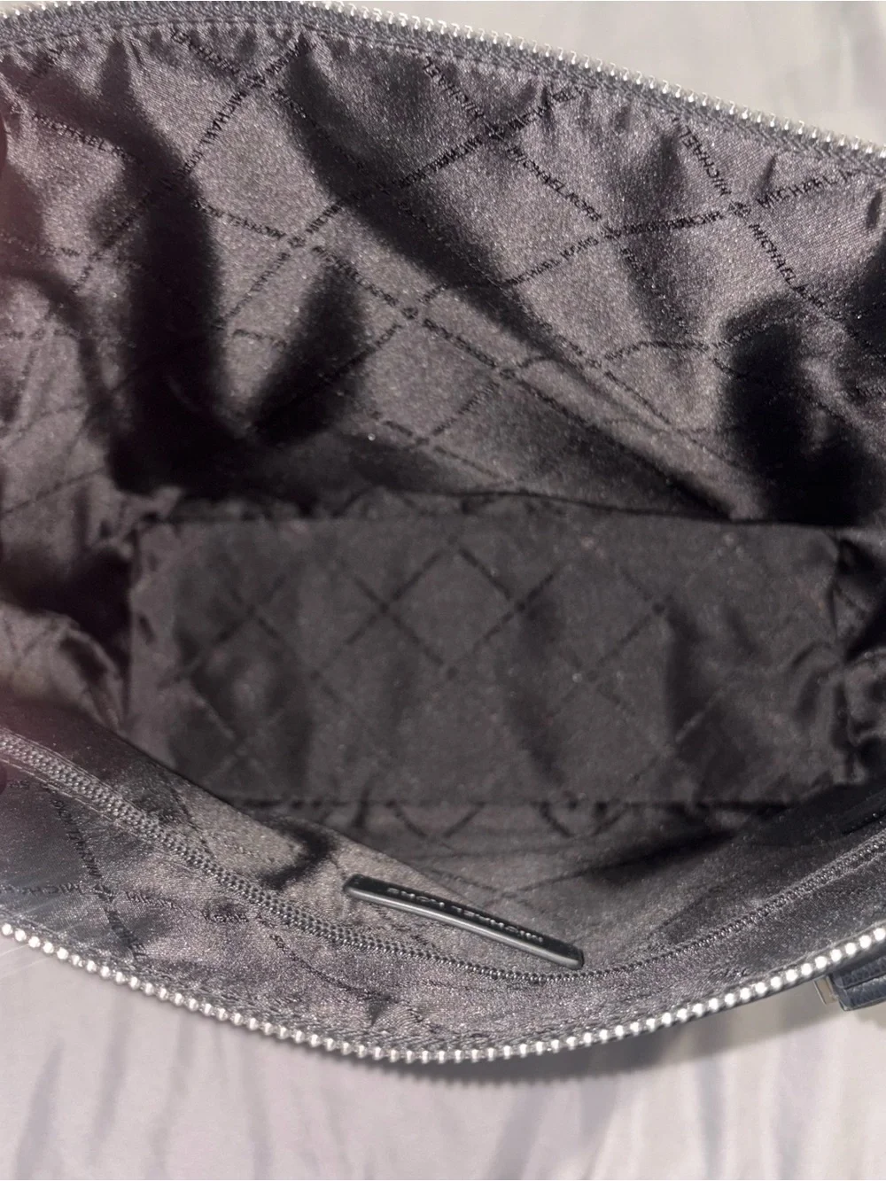 Michael Kors Gray and Black Signature MK Tote